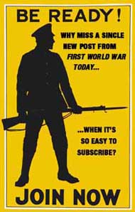 Be ready! Why miss a single new post from First World War Today when it's so easy to subscribe? JOIN NOW