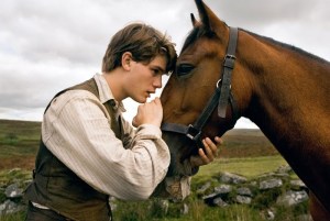 Albert (Jeremy Irvine) and his beloved farm horse Joey, in Dreamworks' forthcoming War Horse